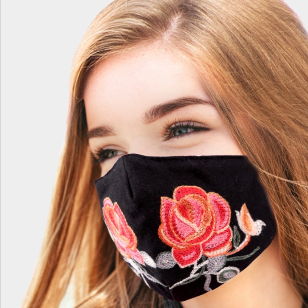 Women’s Floral Embroidered Mask